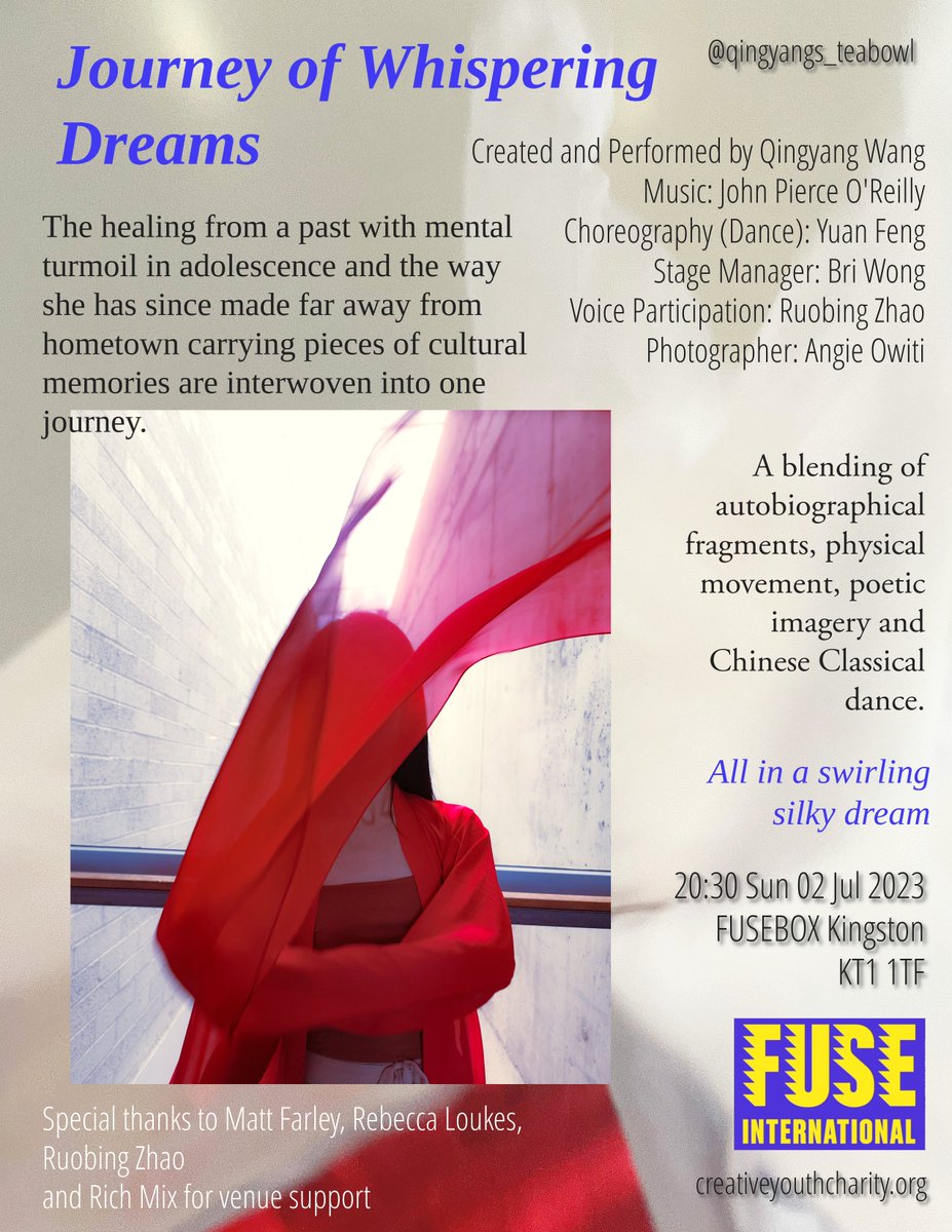 My solo show Journey of Whispering Dreams will premiere on 2nd July as part of FUSE International @creativeyouth!! One week to go. The very starting pointing happening in the spring of 2020 in Exeter, the project went on further journeys as I traveled in life
