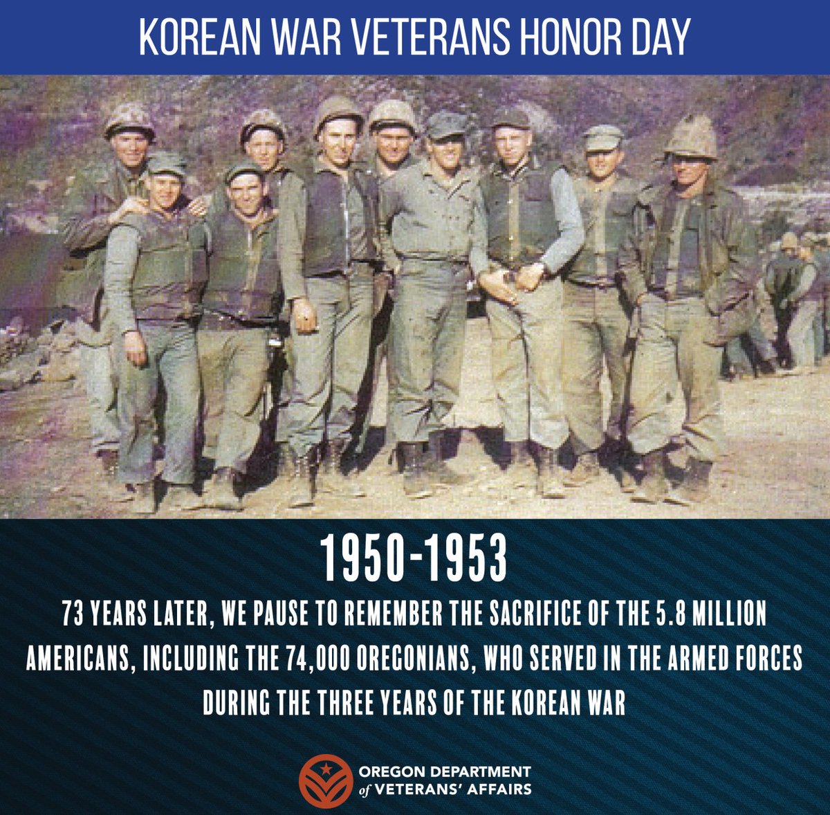 On this day 73 years ago, 75,000 North Korean soldiers crossed the 38th parallel, invading South Korea. Ultimately 21 nations came to South Korea's defense. 

Every year on June 25th, we pause to remember all those who served in the Korean War, including the 74,000 Oregonians.
