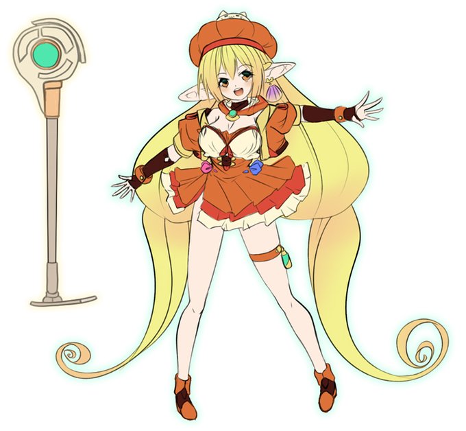 アーシィさんの『魔農杖・コノハナギト』も。
下面にクワが付いた自作の魔法の杖。
色々な素材を掛け合わせ、農魔法と組み合わせる事で用途合わせた形態変化が出来る。
農魔法使いは旅の中で自らの知識や技術をその杖に注ぎ込む為、その形態は千差万別。
ただし何かしらの農具は必ず付いている。 