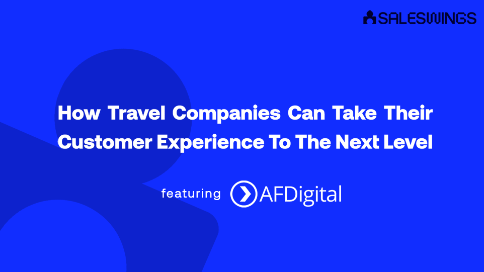 How Travel Companies can take their Customer Experience to the next level for B2B and B2B2C with Salesforce Marketing Cloud saleswingsapp.com/marketing-clou… #ExpertInterview #salesforcemarketingcloud #travelindustry