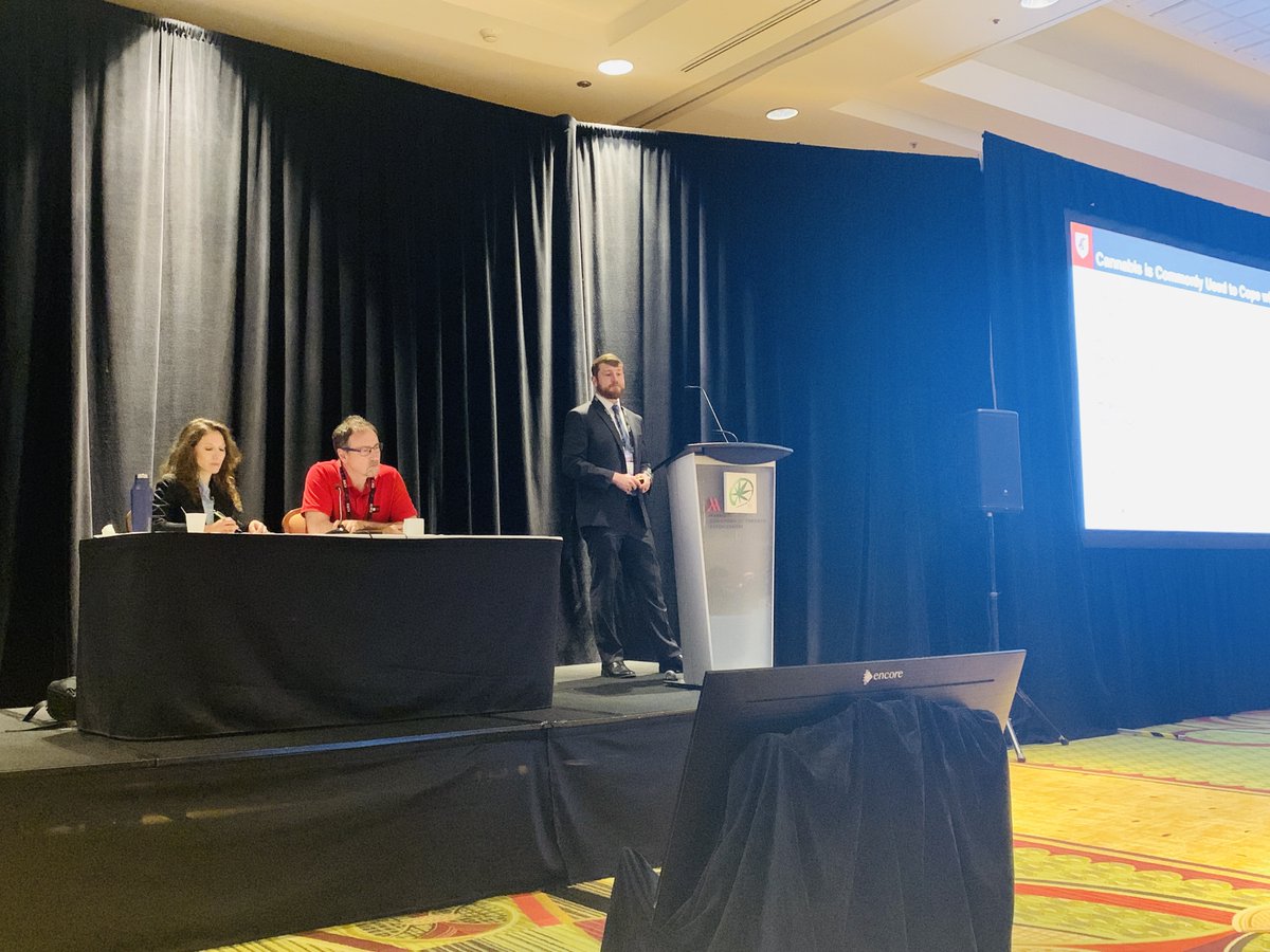 Nicholas Glodosky from the <a href="/CarrieCuttler/">Carrie Cuttler 🌈</a> lab presenting interesting data on the chronic and acute effects of #cannabis use on daily #cortisol rhythms at #ICRS2023Toronto <a href="/ICRS_Society/">CannabinoidSociety</a> #THC <a href="/RyanMcPickle/">Ryan McLaughlin</a>