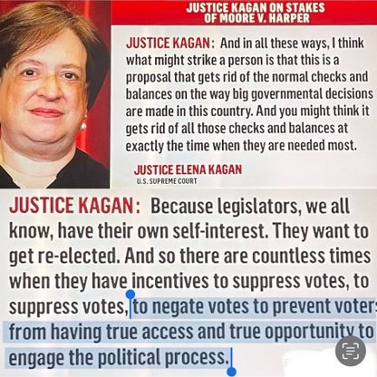 IDLIVA's tweet photo. @9hills1 The MAGA coup is over. They will not need to use violence once SCOTUS makes legalized voter suppression & election subversion the law of the land when it rules on the #MooreVsHarper case. Republicans in Red states will toss Black votes.🤨
#VoteBlueIn24 https://t.co/2qr7K6fVq0
