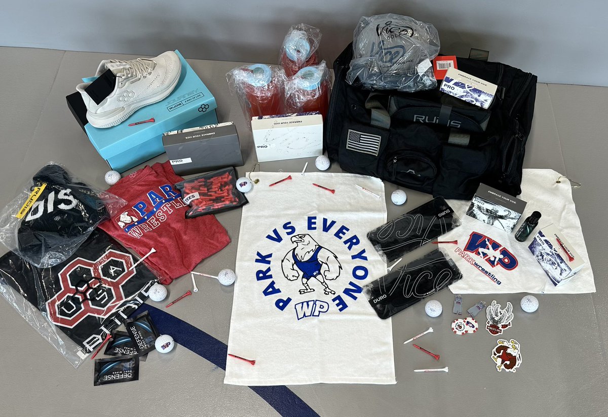 WPHSwrestling's tweet photo. 🔴🤼‍♂️🏌️Our Golf Scramble is this Friday! 🏌️🤼‍♂️🔵

We had a couple spots for teams just open up and still have some room for sponsors. 
Each golfer gets a gift pack and each sponsor gets a custom golf flag. 

Contact us if interested! 

#invested https://t.co/nsYIUG8WG6