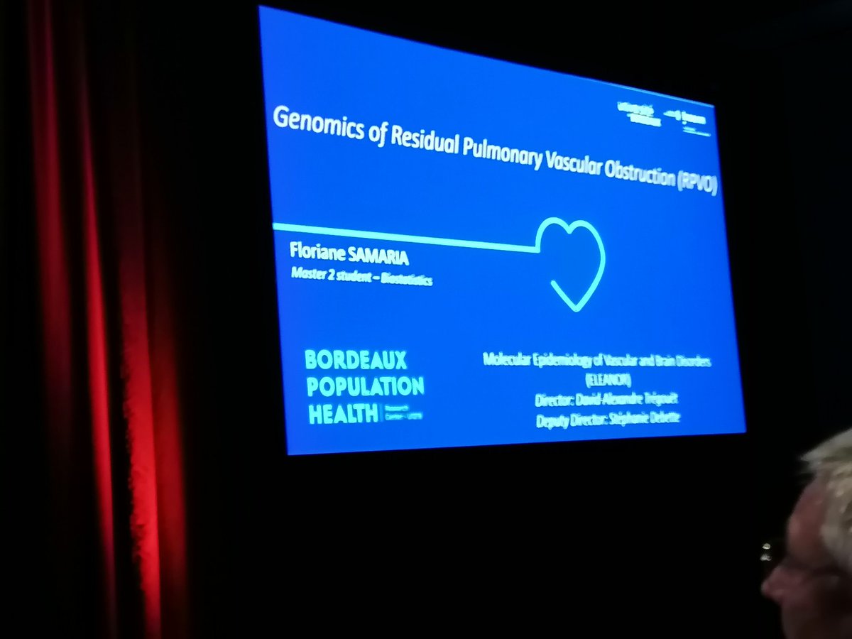 Floriane Samaria, master  student not yet graduated, in oral communication at #ISTH2023. A Next Generation Scientist for #VTE genomics research and <a href="/INNOVTE1/">INNOVTE</a>. Bravo   to the training offered by <a href="/ISPED_Bordeaux/">Isped</a> &amp; <a href="/BPH_Research/">BORDEAUX POPULATION HEALTH Center</a>