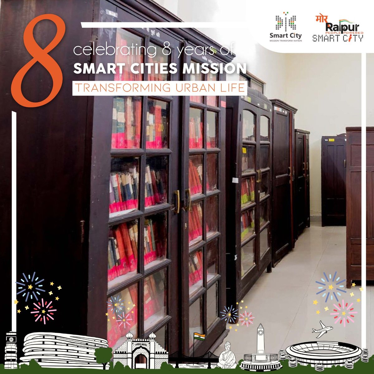 RaipurSmartCity's tweet photo. Celebrating 8 years of Smart City mission.
@SmartCities_HUA
@UrbanCGOfficial
@HardeepSPuri
@mp_kaushal
@Secretary_MoHUA
@JSecretary_SCM
@AijazDhebar
@UrbanCGOfficial
@DPRChhattisgarh
#8Years #SmartCity #AmritUtsav #iloveraipur #MorRaipur #SmartCityRaipur #Chhattisgarh https://t.co/KhD1hzB361