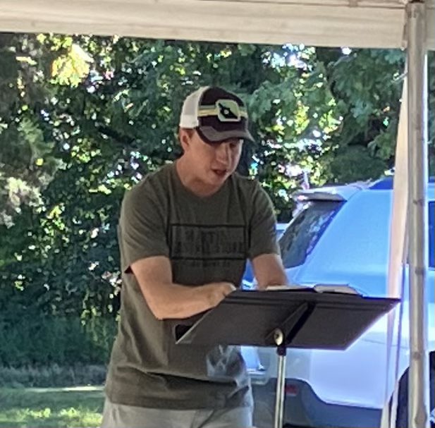 rygiffin's tweet photo. Our church is gathering outside for the summer. I preached this morning under a big white tent, about like they had in Pilot Point in 1908. Might start calling it The Glory Tent. https://t.co/r6FLzYi8NS