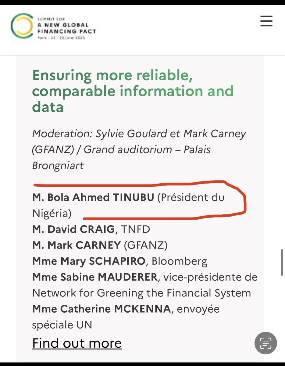 SavvyRinu's tweet photo. Tinubu was listed as one of the speakers in the recent summit for global financing pact. 

The question is, why didn’t he speak? https://t.co/lv5A573HFD