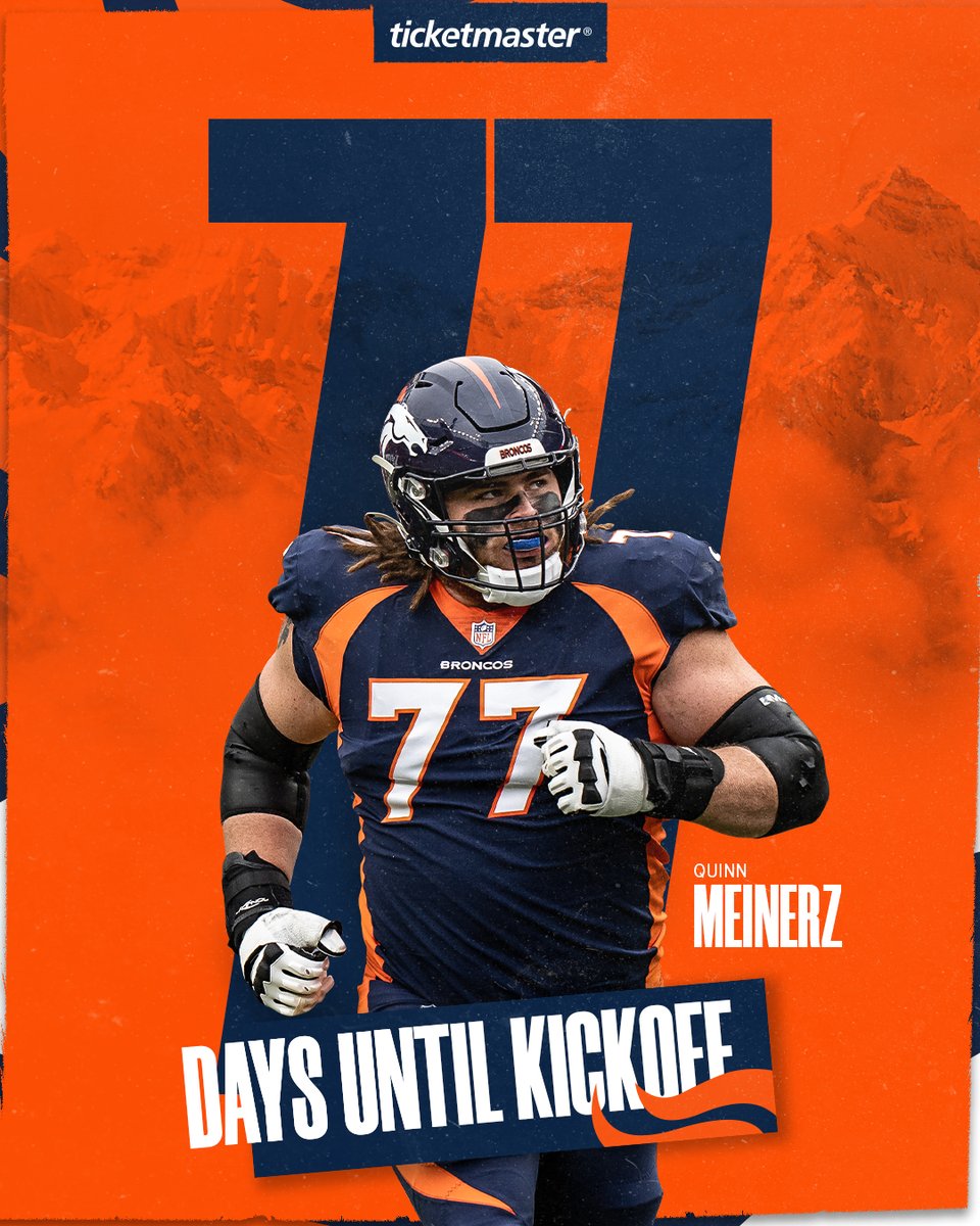 7️⃣7️⃣ days 'til 🏈 is officially back in #BroncosCountry.