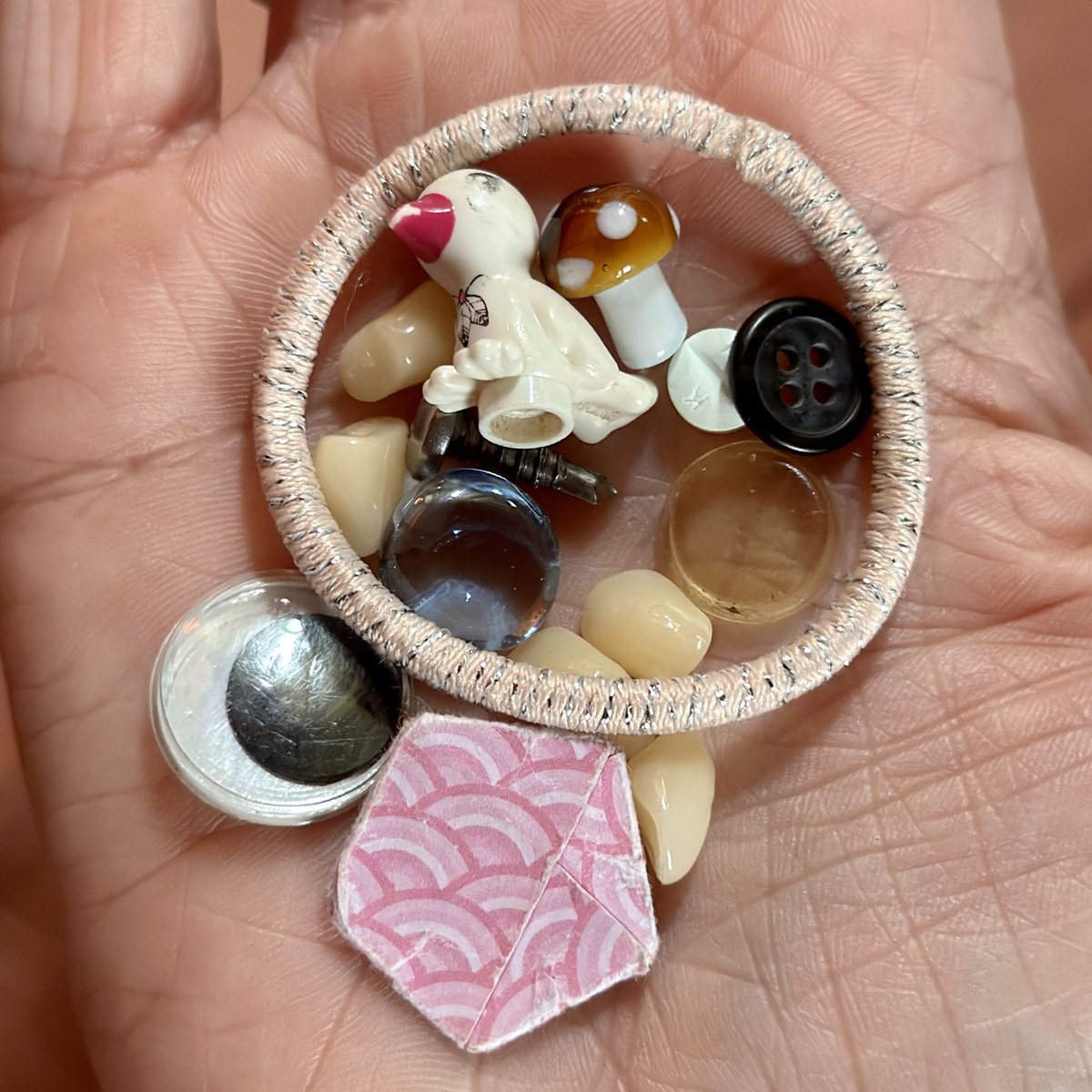 When I’m going through my day and I pick up little things off the floor, I stick them in my left, front pocket. Then when I change pants, I just transfer everything from my pockets in one pair to the next. Then at some point my pocket is bulging and I’m like.. what is all this