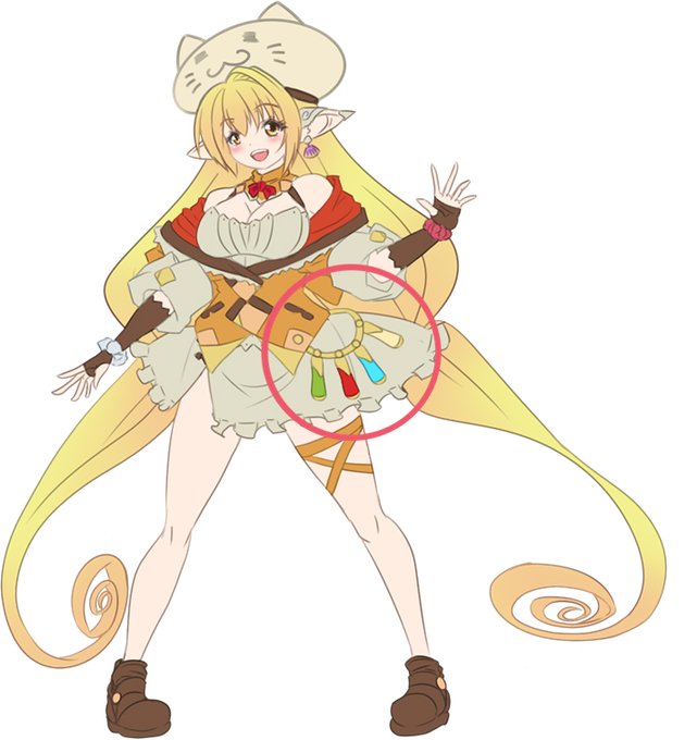 ポーション・サック
海を旅した時に使っていた調合用の薬瓶。
取り外して輪にする事で様々な効果の煙を発生させられる。
通常は非活性の種を保存しておく種のビンになっている。 