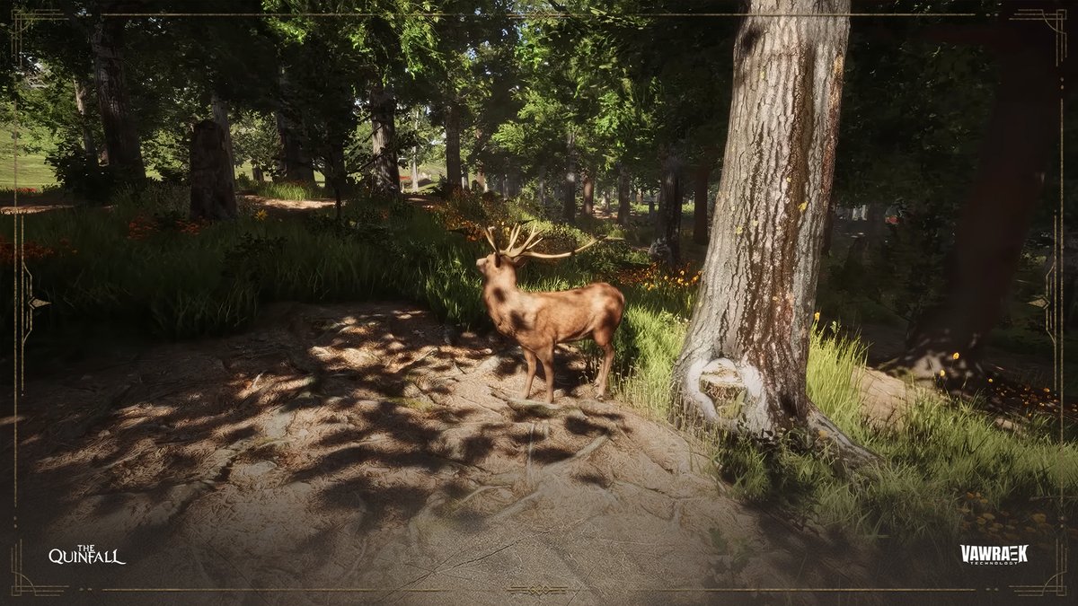 You may come across wildlife on a little stroll through the vast forests of Quinfall.  

Whether you hunt them or not is up to you. After all, humanity is at the top of the hierarchy, right? 🤔

#Quinfall #VawraekTechnology #MMORPG