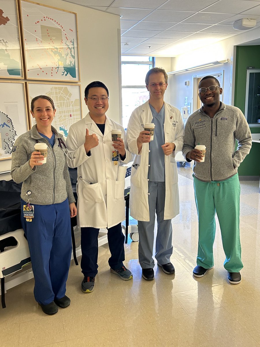 First ever PCCU cappuccino day! Working on a weekend can be something to celebrate. ⁦@HopkinsMedicine⁩ ⁦@hopkinsheart⁩ ⁦@changkim211⁩ #somuchtocelebrate