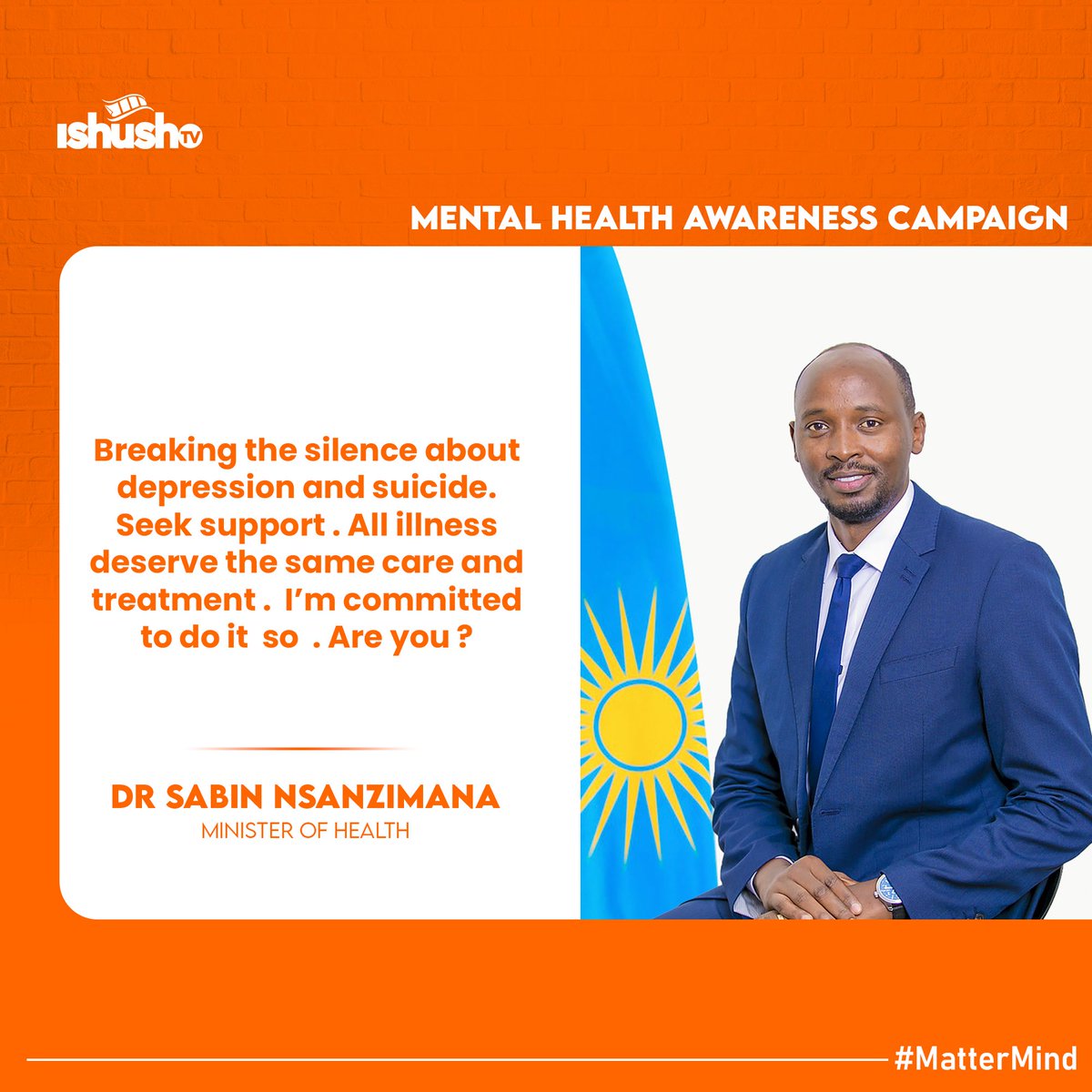 EgideTuyishime3's tweet image. All illness deserves the same care and treatment. I’m committed too! ⁦@nsanzimanasabin⁩ ⁦@RwandaHealth⁩ 

#freshandfun 
#MatterMind 
#Mentalhealth