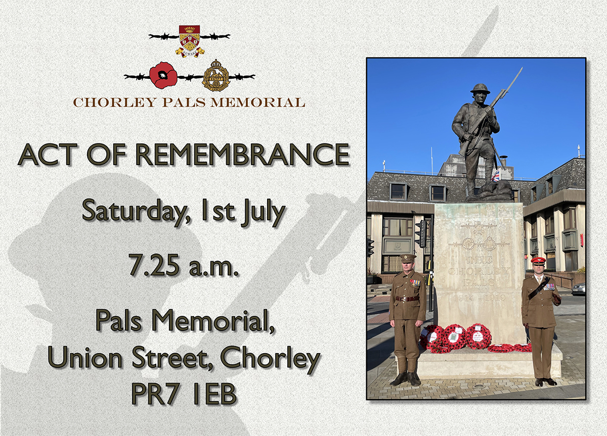 As Secretary & Trustee of the @ChorleyPals Memorial, I will be hosting a short act of remembrance at the iconic #WW1 memorial in #Chorley this coming Saturday morning; all welcome. #Lancashire #WeWillRememberThem