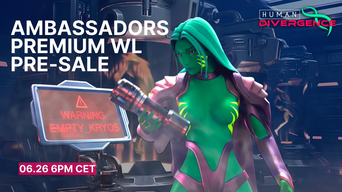 Hey Divergents 🧬
Ready for tomorrow's Presale ? 🔥

👉 SUPPLY 350
👉 ⛓️ ETHEREUM
👉 PRICES (Max mint/Wallet) #NFT Capsules:
▫️ ONYX 40$ (4) / 🔸 GOLD 80$ (3) / 🔵 DIAMOND 120$ (2)
👉 Payment with ETH or Credit Card
👉⌛️ 24h