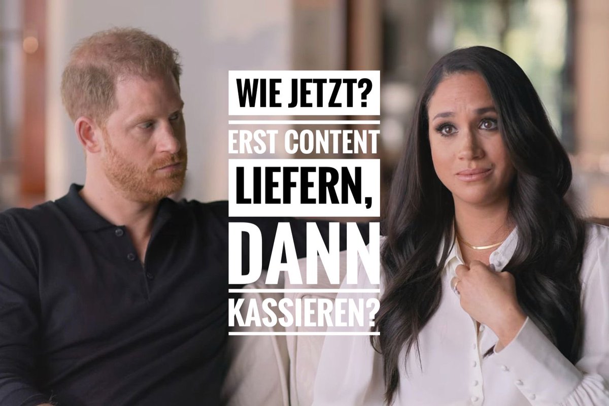 PvonStraks's tweet photo. #netflix teilt mit, dass #PrinceHarry und #MeghanMarkle erst #Content von allgemeinem Interesse liefern müssen, bevor die Restsumme des Vertrages ausgezahlt wird. https://t.co/y8mVEVJZre
