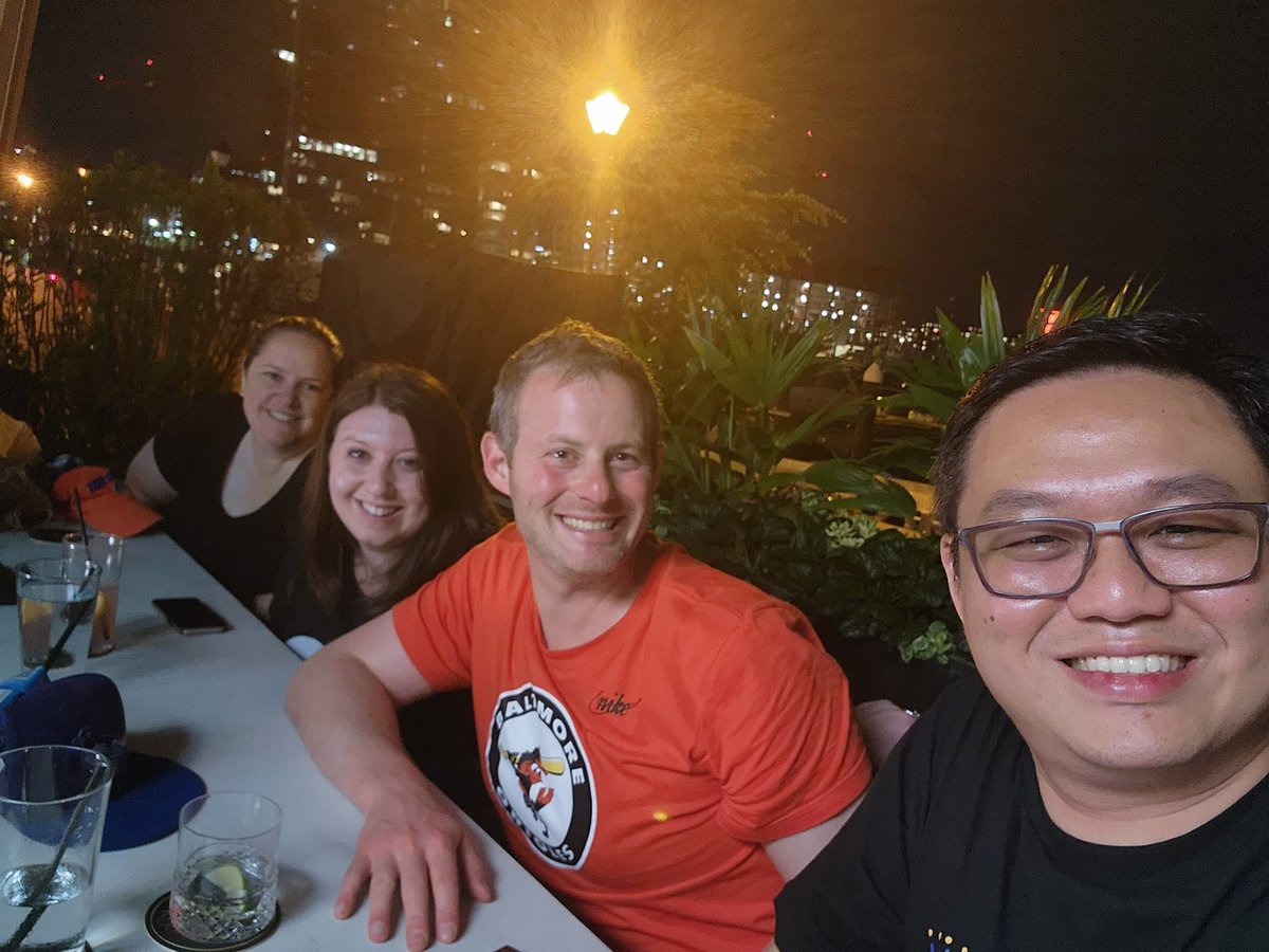 geraldtang's tweet photo. The best part of @EACEPR conferencing...watching a game with good friends before the conference begins #EACE23 #EACESelfie #EACELeaders https://t.co/c4BbMwShww