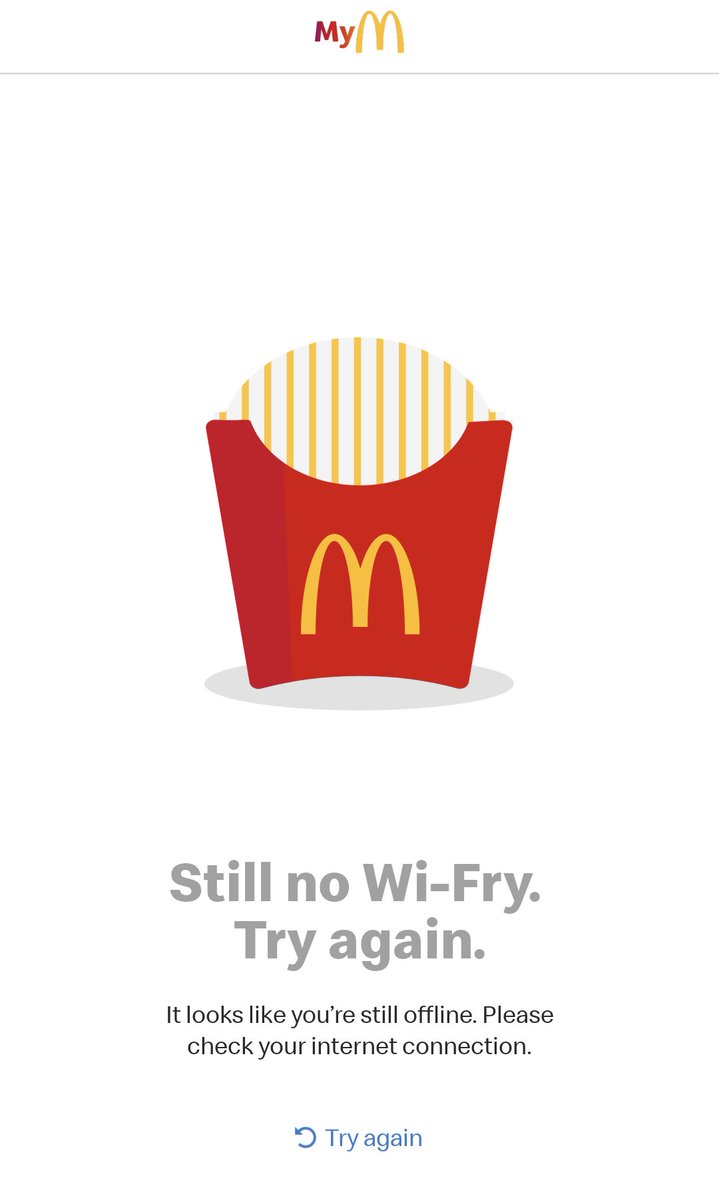 Love this branding on the @McDonaldsUK App

#WiFry #mcdonalds #marketing #b2cmarketing