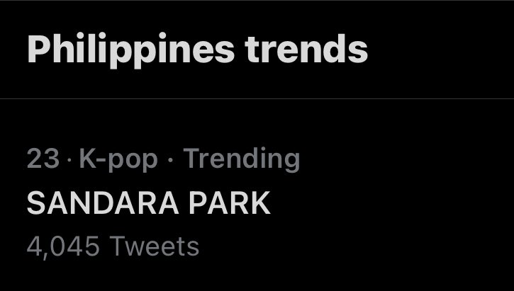 And there she goes again 🎡
We're currently trending in the Philippines! Keep those fresh tweets coming.

WAITING FOR YOU AT SANDARA PARK
#SandaraPark #산다라박