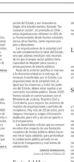 La organizaciones de la sociedad civil son un aporte al país al abordar temas de interés público,   por lo mismo deben estar sujetas  escrutinio público.

<a href="/ComunidadOrgSol/">Comunidad Org Sol</a>
