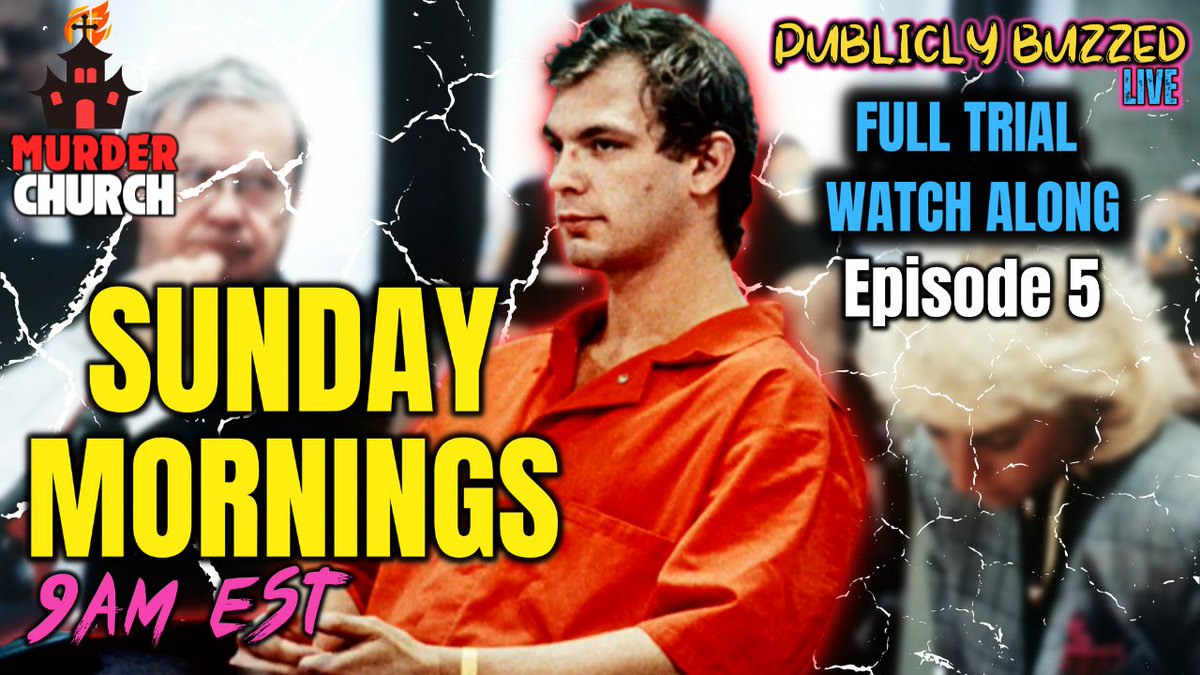 Murder Church is still in service. Psychologist Dr. Judith Becker is currently on the stand. Going for another hour or so. Come hang out. 
youtube.com/live/5aJnRNKNl…
#murderchurch #jeffreydahmer #publiclybuzzed