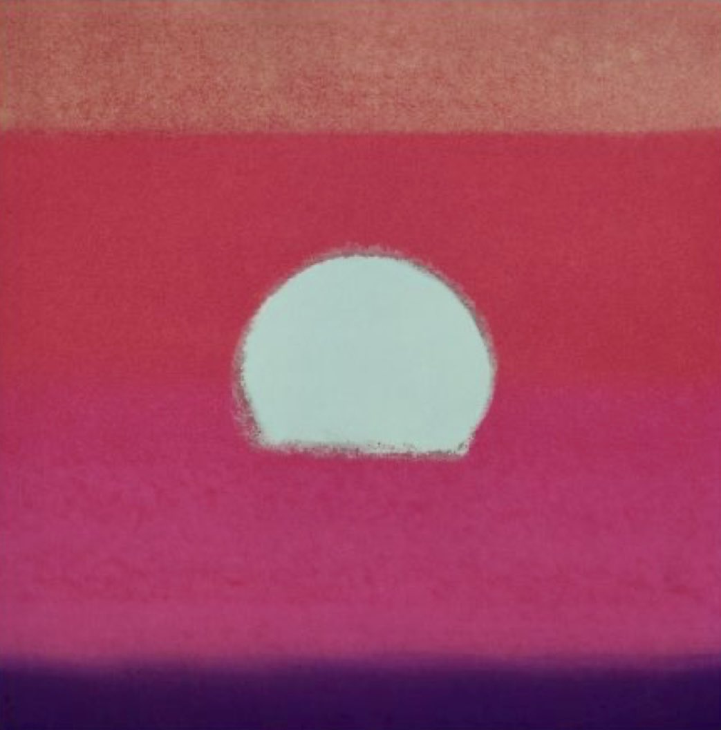 “Sunset”
1972
(hot pink, purple, red, blue)

🔴 Andy Warhol