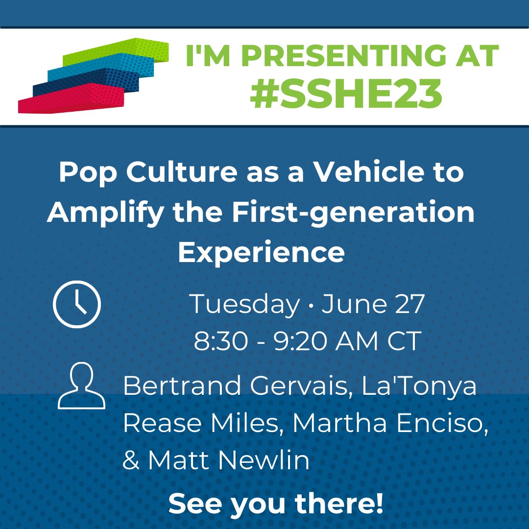 I'm excited to present at #SSHE23 w/ @DrLTMiles, Martha Enciso, and Bertrand Gervais. Come check out our roundtable discussion Tuesday morning.