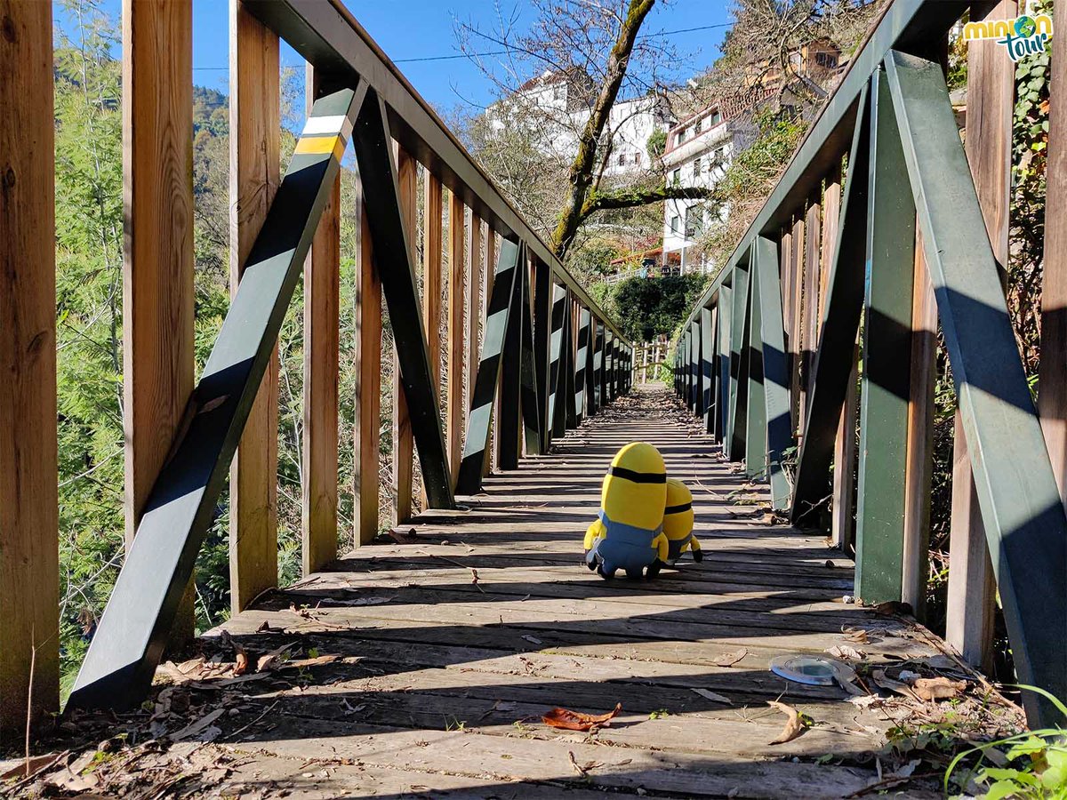 Si visitas #OsPeares no te pierdas la rutita que sigue el curso del río #Búbal 👀. Pasarás por pasarelas como esta y, si hay agua, verás hasta una cascadita 💦​. ¿Conoces este rincón de #Galicia? 😊 👉 bit.ly/OsPeares @RibeiraSacra_ @TurDepuLugo @ribeirasacraCT @GaliciaTB