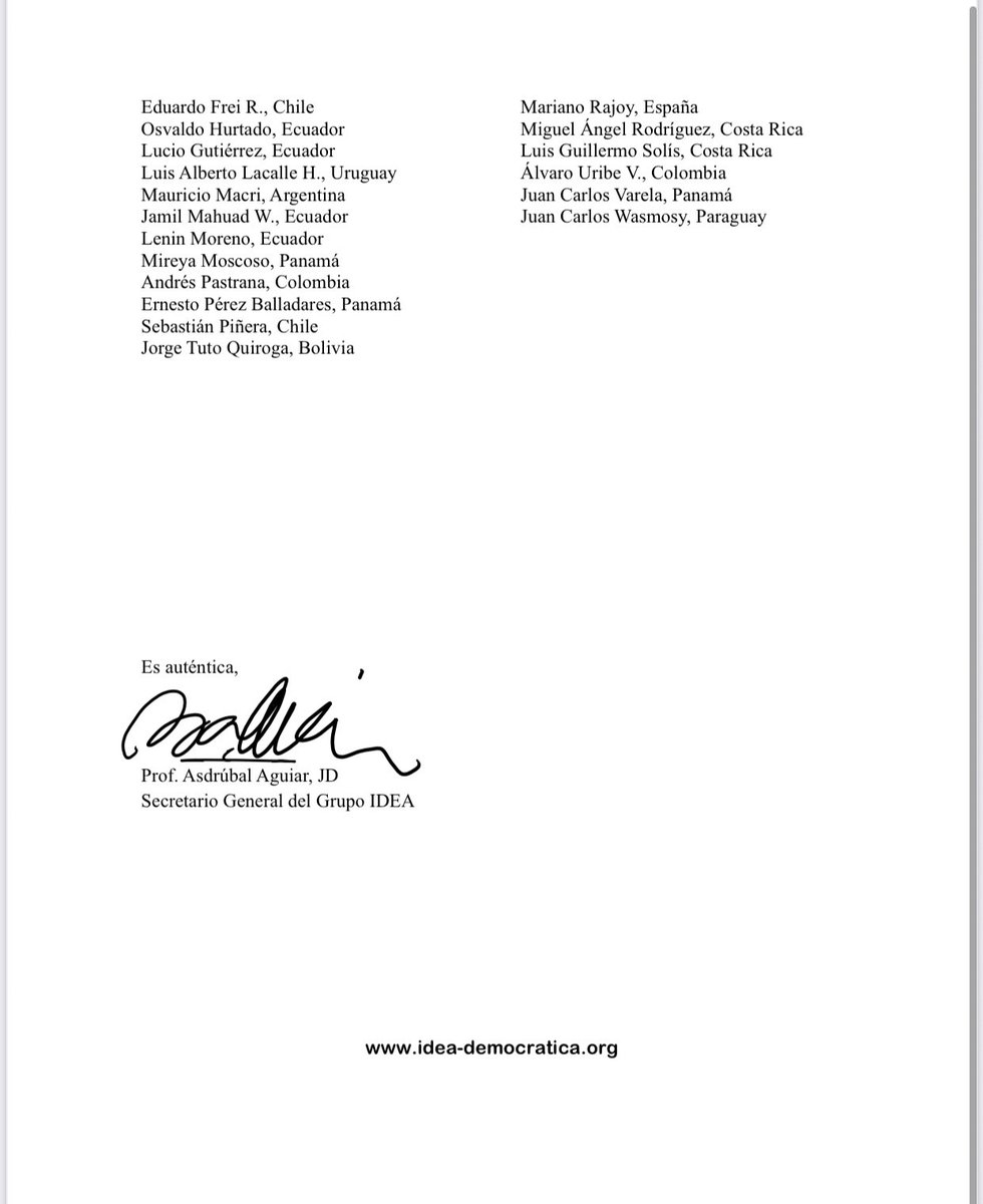 MariaCorinaYA's tweet image. Agradecida por esta iniciativa del @IDEA_Grupo, suscrita por 28 expresidentes de Iberoamérica.

Contamos con ustedes para que éste sea un proceso con una alta participación, que genere toda la confianza y acompañado por los demócratas del mundo. 

@asdrubalaguiar