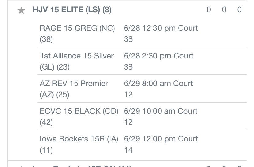 sarah_hickman26's tweet photo. I’m super excited to compete at USAV Nationals this week in Chicago with HJV 15 Elite!! Below is our schedule for day one and two! Going for the gold!!🧡💙 https://t.co/ZTKP82xU9D