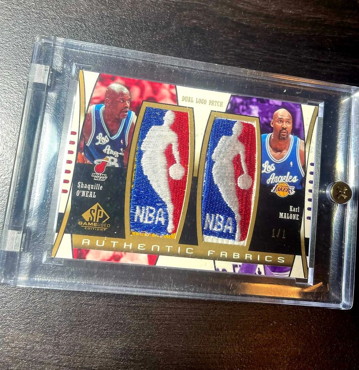 Shaq & Karl Malone dual logoman 1/1...