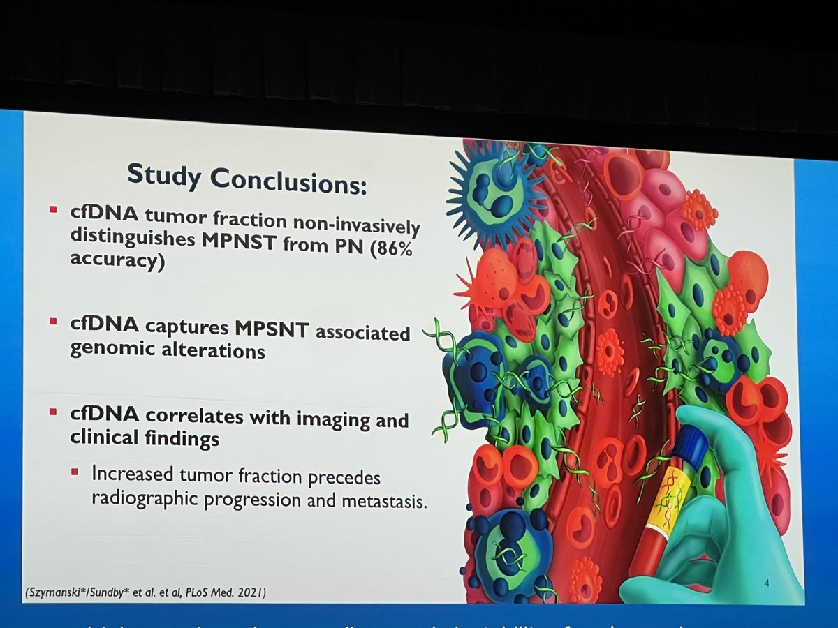 Is liquid biopsy a new tool to distinguish PN from MPNST? Dr. Taylor Sundby @NCIResearchCtr @NCIMedia discusses this approach @ChildrensTumor 2023 #EndNF