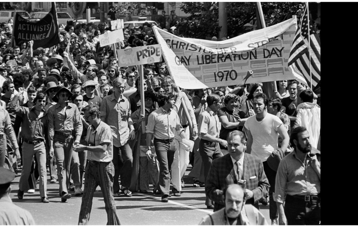 ATTENTION - 1970 Notice the difference, clothed people even wearing dress shirts.  Im glad I don't have to be a part of this current gay pride mockery.  LBG without the TQ+