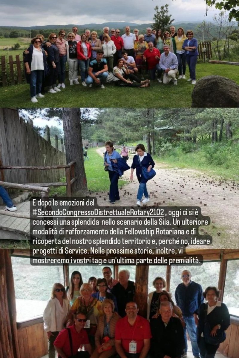 Dopo le emozioni del
#SecondoCongressoDistrettualeRotary2102, oggi ci siamo concessi una giornata nella bellezza della Sila. Un ulteriore modalità di rafforzamento della #FellowshipRotariana e di riscoperta del nostro splendido territorio e, perché no, ideare progetti di Service.