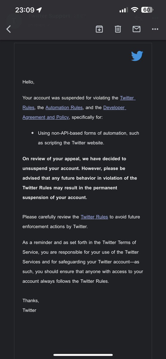 Darksider2322's tweet image. Does this mean im getting unbanned?
