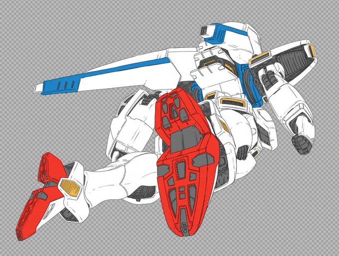 後ろから見たF91と前から見たF91です ガンビットを飛ばしてるので実質ガンダム