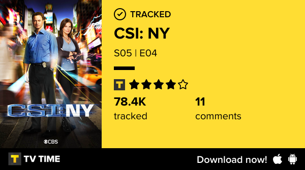 x3_cathi's tweet photo. I've just watched episode S05 | E04 of CSI: NY! #csiny  https://t.co/VR1LQoru6X #tvtime https://t.co/Dgy7KGYl9L