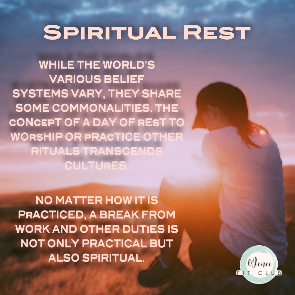 WeneeFitClub's tweet image. Our Rest series continues with - Spiritual Rest

For many, spirituality gives us meaning/purpose, but do we take time to rest our spirit?

⬇️What can that look like? ⬇️

#WeneeRestWknd #SCLSaturday #SelfCareSunday #WeneeFitClub #WONHO #WENEE @official__wonho @official_WH_jp