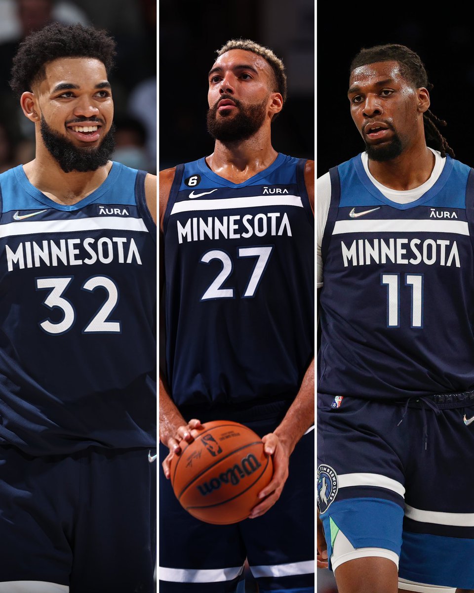 The Timberwolves are paying their center-trio of Rudy, KAT and Naz around $443M combined, via @spotrac 🤯