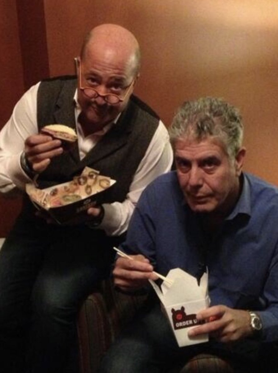 andrewzimmern's tweet photo. Happy Birthday Tony. #bourdainday 
Today is a day to cook something wonderful and call someone to say you love them. Listen to your favorite album at an unreasonably loud volume and enjoy a Negroni if you can. https://t.co/9u7DUGj1z9