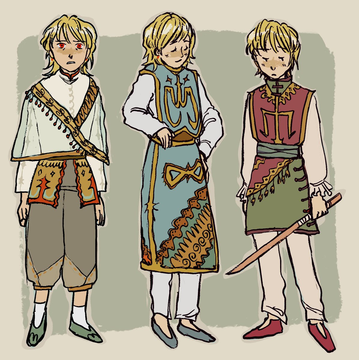 A few different Kurapika outfits I designed🫶