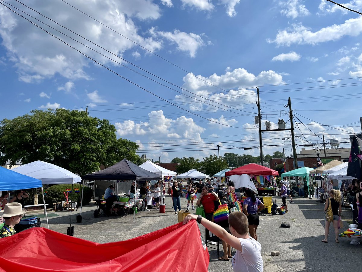 youngdemsjoconc's tweet photo. There’s no other place we’d rather be than organizing in the arena w/ fellow gladiators for justice like @UnderTallSWH &amp; @JoCoLGBTQplus. The first JoCo Pride was a huge hit! We’ll always proudly stand up for our LGBTQIA+ community. JoCo has a blue future. ⚖️ #JoCoPride2023inSelma https://t.co/WLJBngrZaj