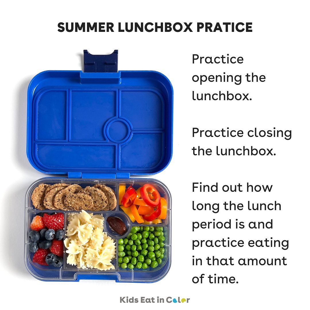 This is one thing I wish I had done when my boys were littles.    If your child is heading to JK, practice opening their lunchbox, ziplock bags, containers, and water bottles.    Thanks to #KidsEatInColor