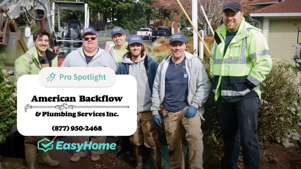 EasyhomeInc's tweet image. Discover American Backflow &amp;amp; Plumbing! Certified technicians ensure your backflow prevention device works flawlessly. Hassle-free service, annual reminders, and 10% OFF initial service and repairs with the EasyHome app. 💧🔧 #ProSpotlight #BackflowTesting @__ABPS__