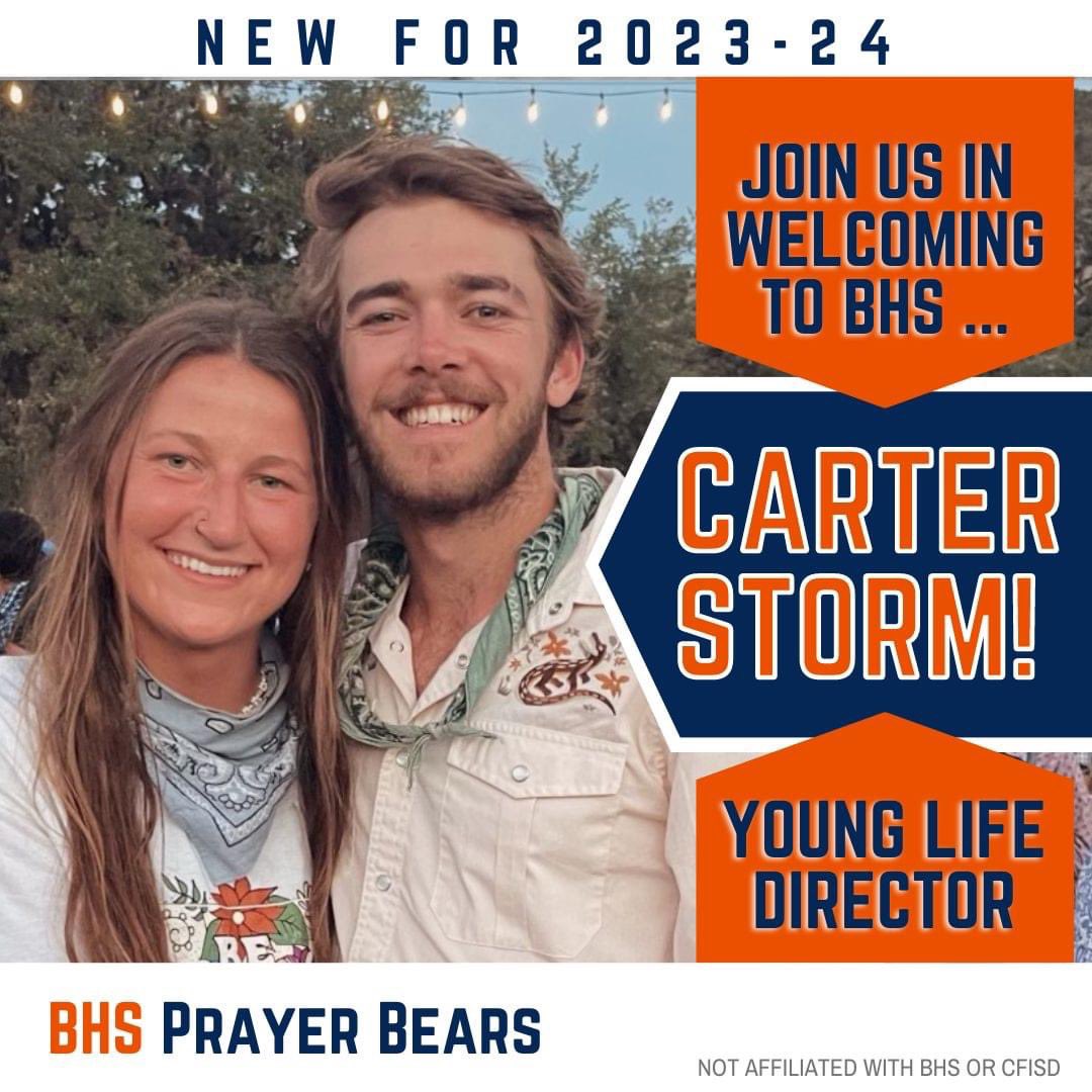 There was a great turnout at the Young Life info mtg for parents on Thursday night. We met BHS' first ever Young Life leader — Carter Storm! 

Find a PDF on our BHS Prayer Bears Facebook page with more about Carter and Young Life at BHS! (Link in bio.)

#bridgelandbest #wintheday