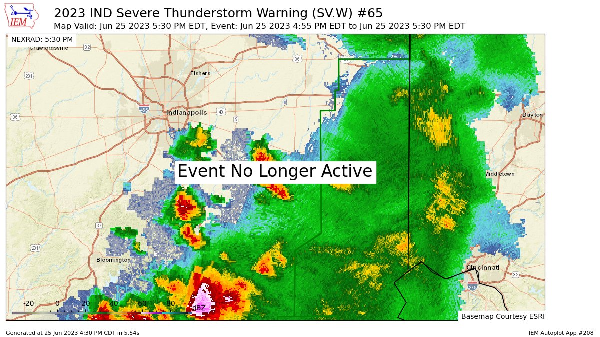 Dynamic Weather Agency LLC. Indiana on Twitter "IND expires Severe