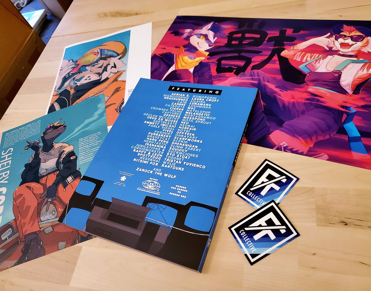 While supplies last, copies of our collab furry fashion artbook -F/F Vol. 3- come with TWO free prints from contributors! (a big one from <a href="/Herutastic/">Herumon</a> , and 1 of 2 from @mosspond_ ). Plus some stickers too! 

Already get yours? We'd love to hear how ya like it!