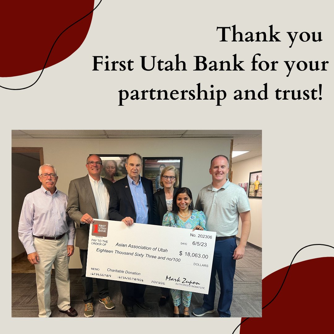 refugeeSLC's tweet photo. Thank you @firstutahbank for your partnership and trust as we work to help improve the lives of refugees, trafficking survivors, and asylum seekers in Salt Lake City and throughout the state of Utah! https://t.co/VrLd8QCZok