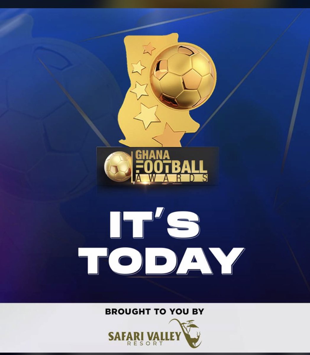 It is today. The Ghana football Awards is live. Join in the conversation 

Proudly Sponsored by Club Beer , Safari Valley and Land Rover .
#Gfawards #Ghanafootballawards #Gfawards