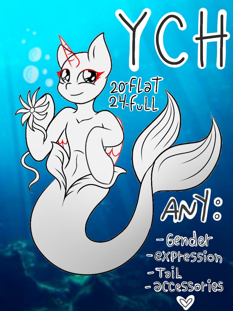 Foxx_gray_art's tweet photo. Mermaid pony YCH! Any doubts, my dm is always open!
20$ (dollars) flatcolor
24$ fullshaded (detailed) 
Any gender! Expression/tail can be changed as you want, also clothes and accessories can be added. Background included free. ^^
#MLP #mylittlepony #Fandom #ychcommission #ych https://t.co/9CUCxeBuQB